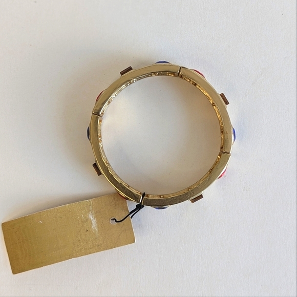 Patricia Nash Renaissance Egyptian Gold Tone Multi Gemstone Enamel Bracelet - Picture 5 of 7